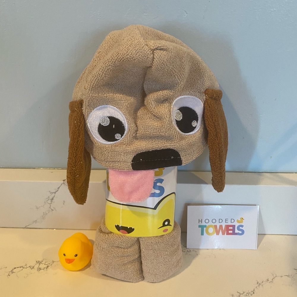 Puppy hooded towel